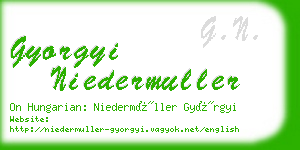 gyorgyi niedermuller business card